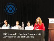 Anna Grishchenkova acted as moderator of the opening session at the IBA Annual Litigation Forum 2018 in Chicago